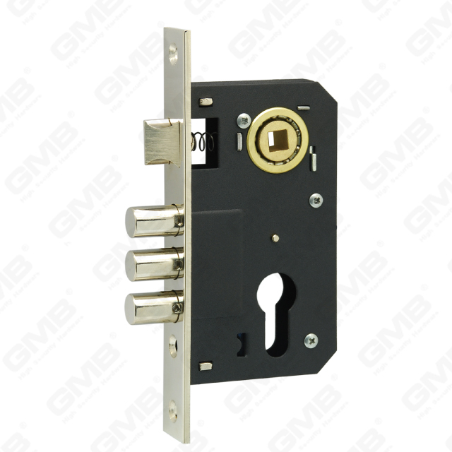 High Security Mortise Door lock 3 pin Steel deadbolt Steel Zamak latch cylinder hole Lock Body (9011SR-3R)