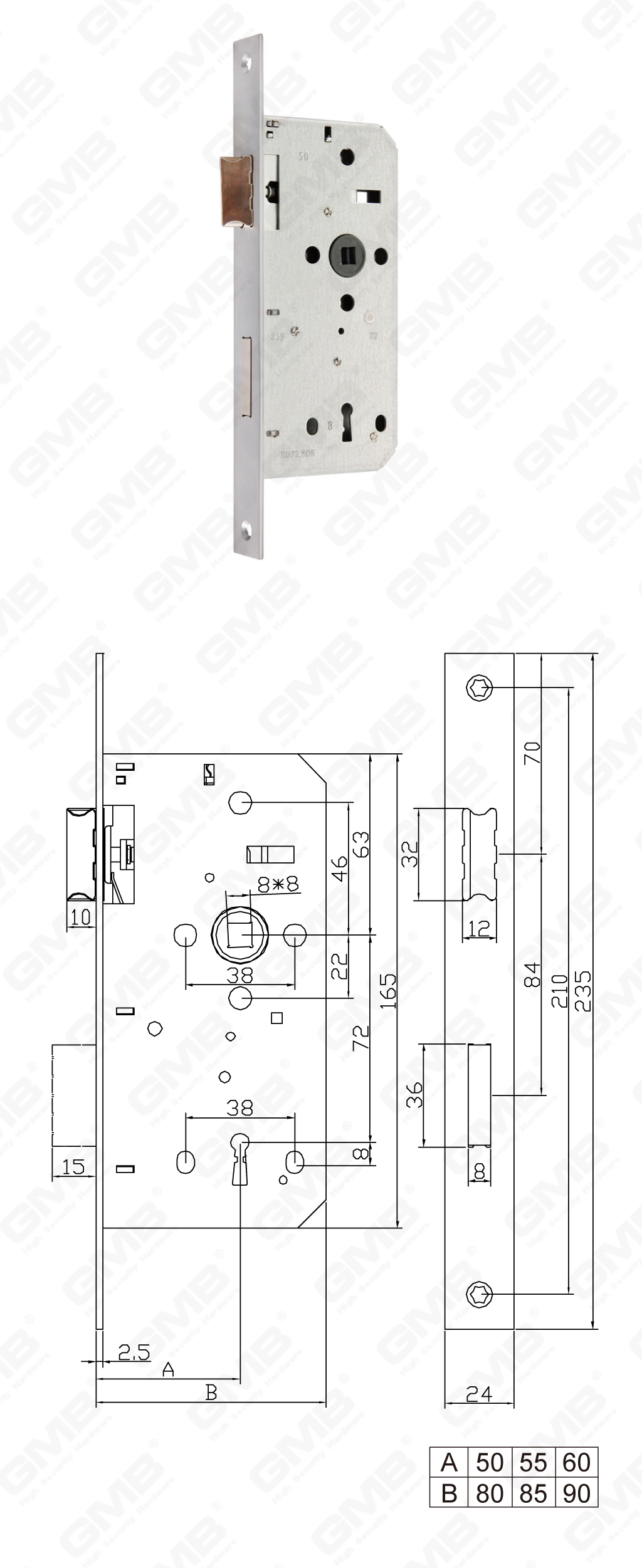 02 Mortise Lock第二部分_BB72.50S-55S-60S-96