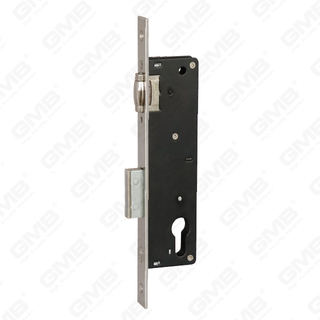 High Security Aluminum Door Lock Narrow Lock with Roller Latch cylinder hole Lock Body (Z035R-2-K1)