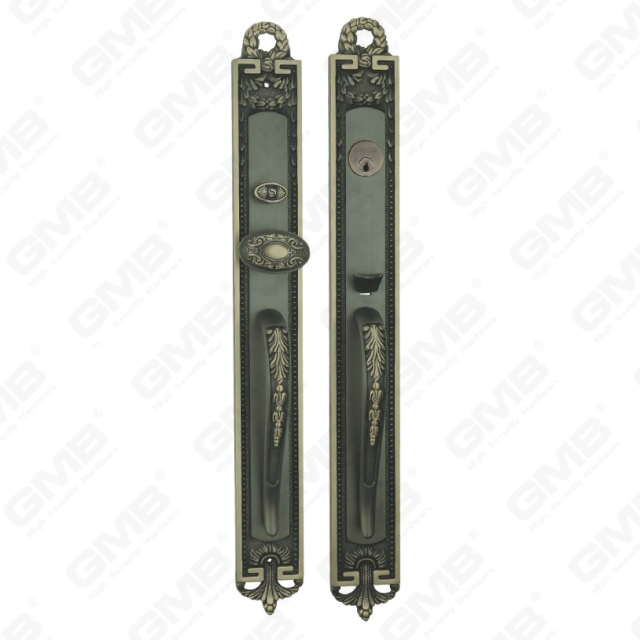 Brass Outside Villa Door Handle Door Thickness 40-60mm (UT9809-DAB)