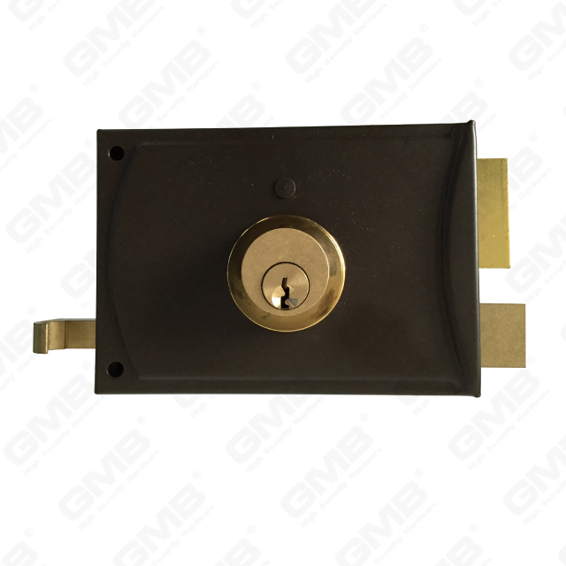 Security Nigh Latch Lock Steel Deadbolt key hole Zamak Latch Zamak Pull Rod Rim Lock Rim Cylinder Lock (2000-120)