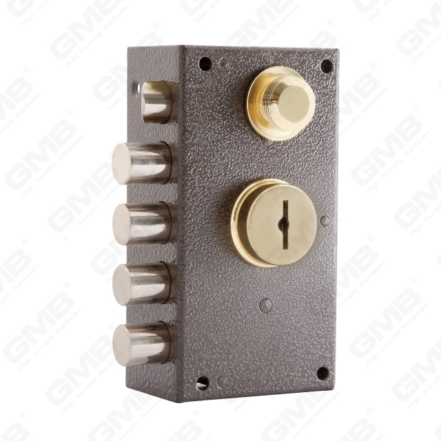 Security Nigh Latch Lock 4 pin Steel Deadbolt key hole Zamak Latch Rim Lock Rim Cylinder Lock (1710)