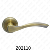 Zamak Zinc Alloy Aluminum Rosette Door Handle with Round Rosette (Z02110)