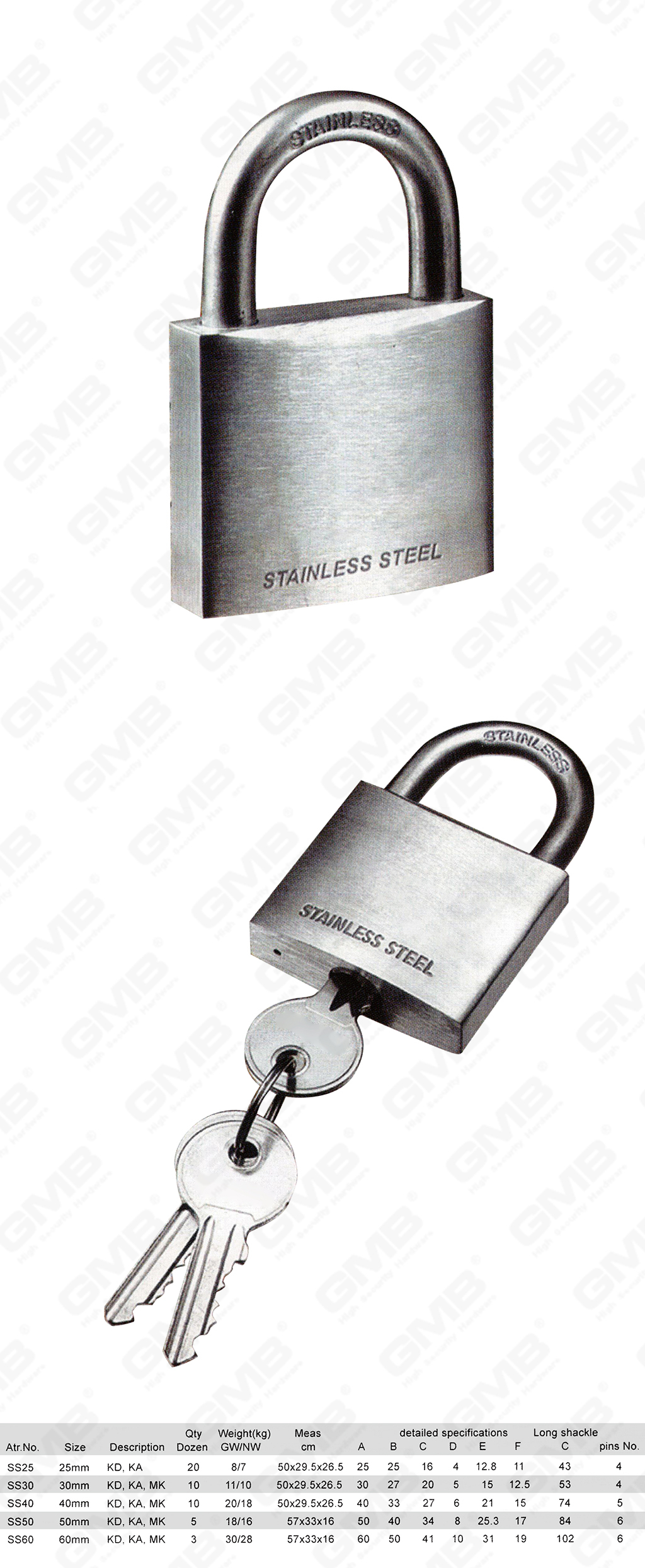 挂锁网站图3_【700】STAINLESS STEEL ARC TYPE PADLOCK-60