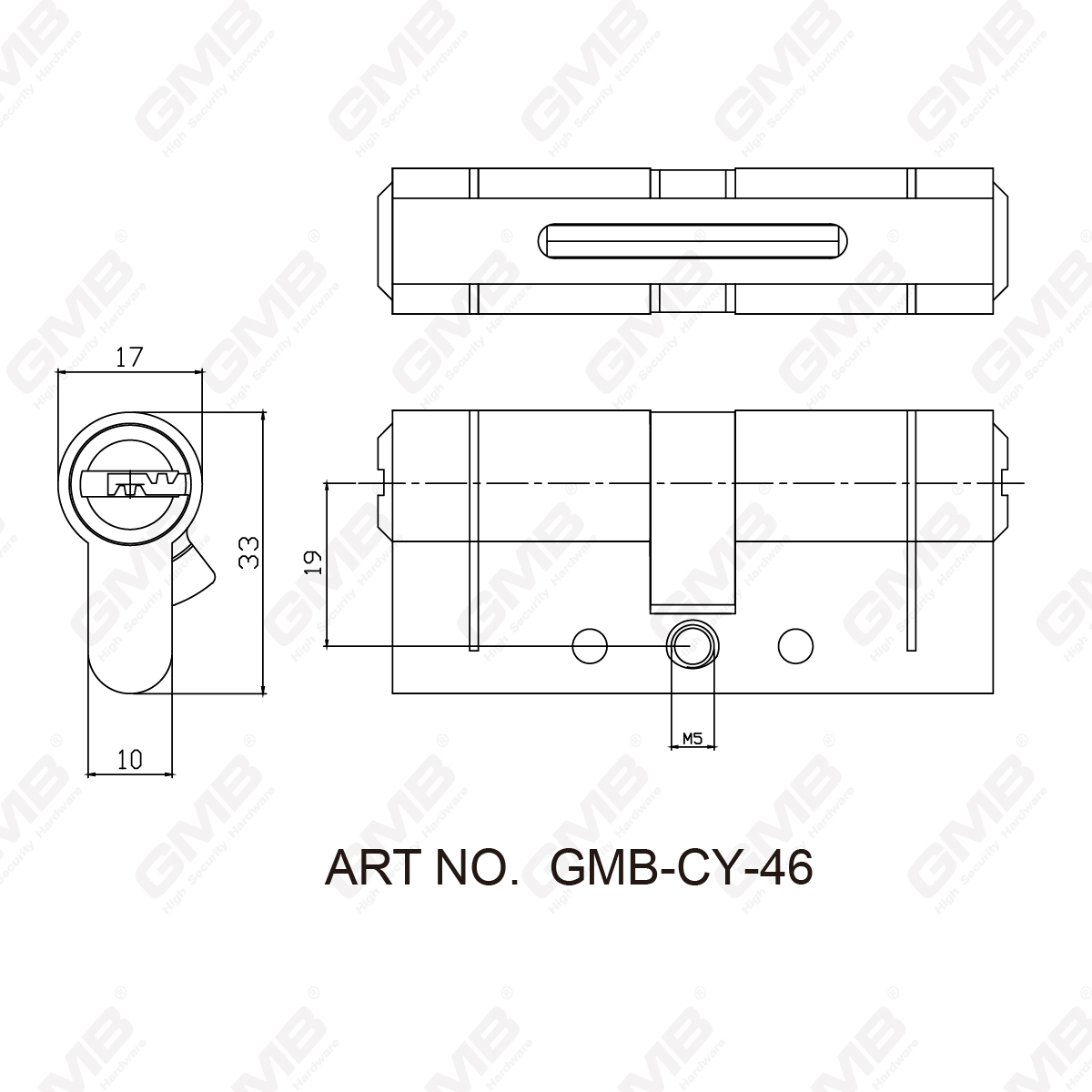 High security cylinder up & down line pins with breaker strip and snap (GMB-CY-46)-07