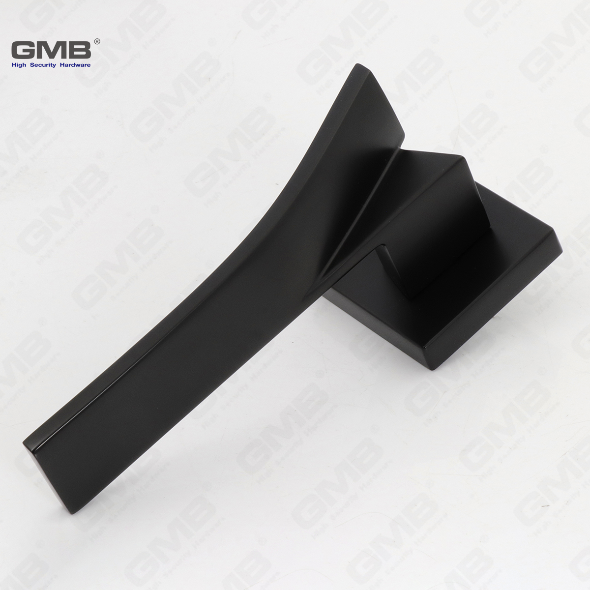 Modern Simple Solid Zinc Alloy Split Door Lock Handle on Square Rosette（Z072502）