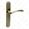 Door Handle Pull Wooden Door Hardware Handle Lock Door Handle on Plate for Mortise Lockset by Zinc Alloy or Steel Door Plate Handle (909)