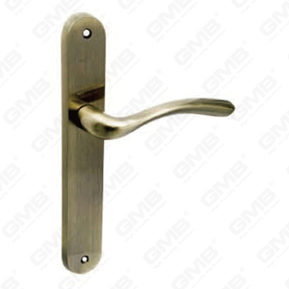 Door Handle Pull Wooden Door Hardware Handle Lock Door Handle on Plate for Mortise Lockset by Zinc Alloy or Steel Door Plate Handle (909)
