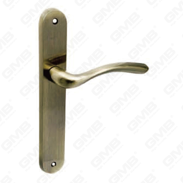 Door Handle Pull Wooden Door Hardware Handle Lock Door Handle on Plate for Mortise Lockset by Zinc Alloy or Steel Door Plate Handle (909)