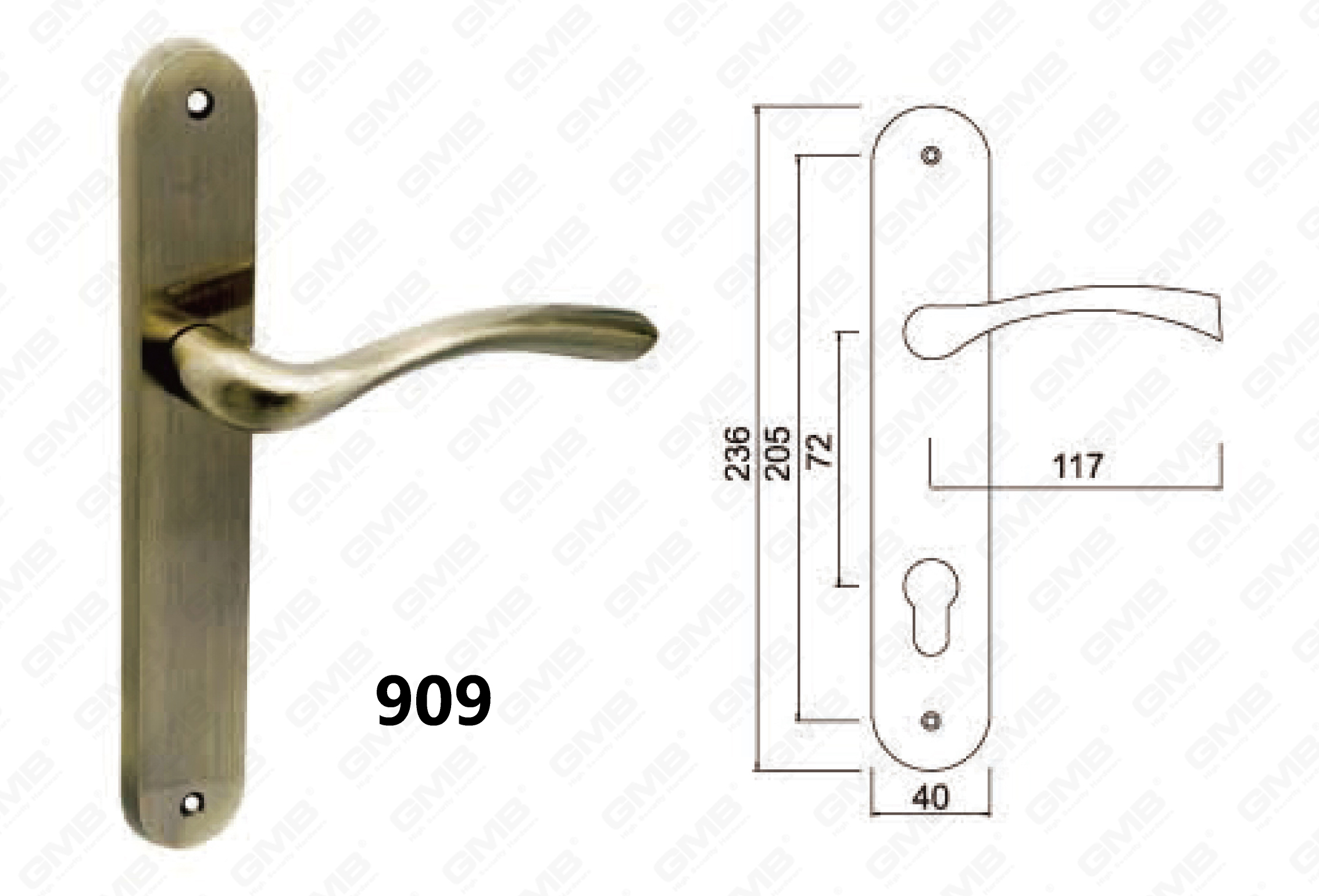 Door Hardware Handle Lock