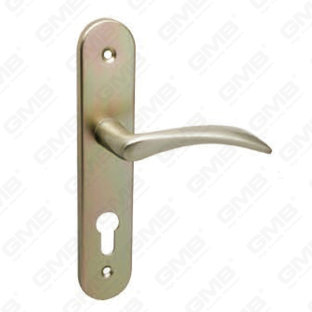 Door Handle Pull Wooden Door Hardware Handle Lock Door Handle on Plate for Mortise Lockset by Zinc Alloy or Steel Door Plate Handle (8808)