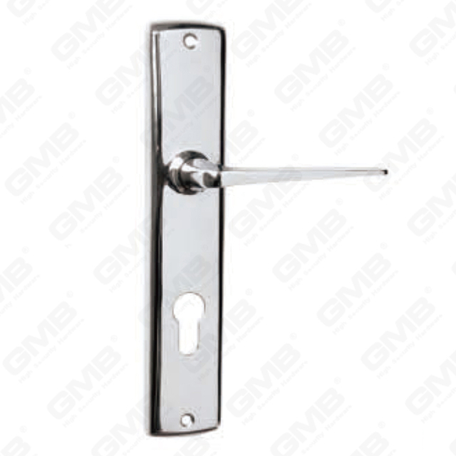 Door Handle Pull Wooden Door Hardware Handle Lock Door Handle on Plate for Mortise Lockset by Zinc Alloy or Steel Door Plate Handle (4630)