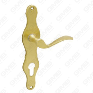 Door Handle Pull Wooden Door Hardware Handle Lock Door Handle on Plate for Mortise Lockset by Zinc Alloy or Steel Door Plate Handle (598A)