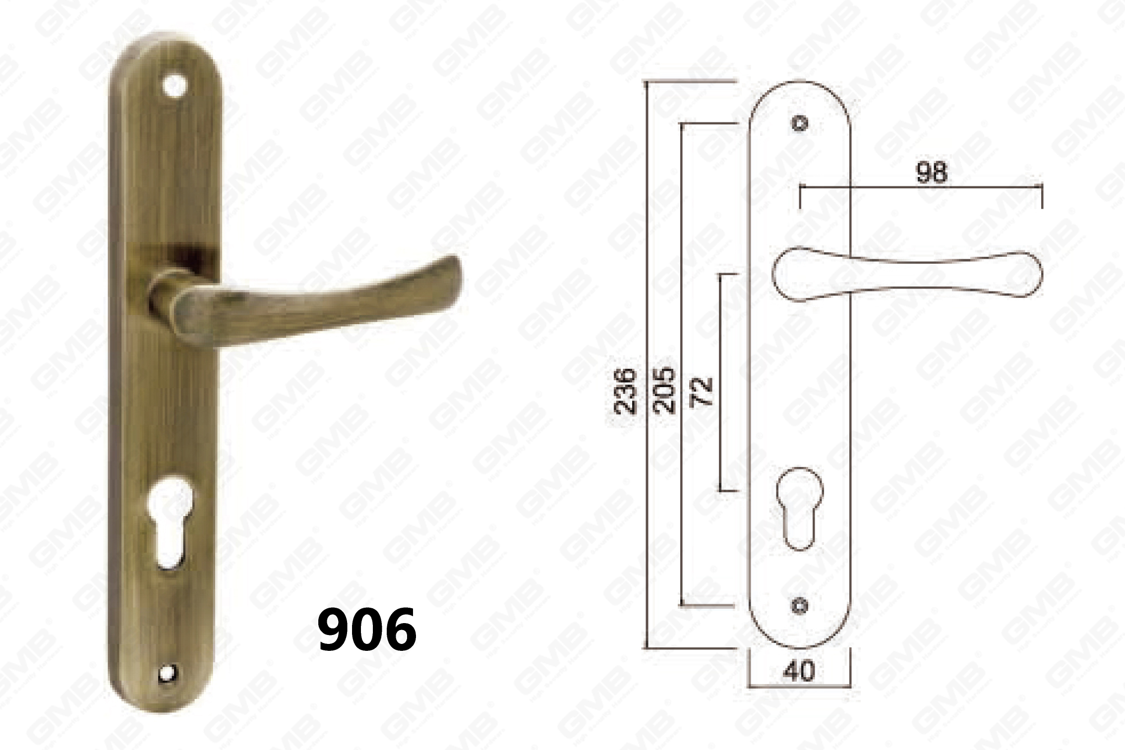 Zinc Alloy Plate Handle
