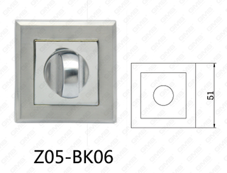 Zamak Zinc Alloy Aluminum Door Handle Square Escutcheon (Z05-BK06)