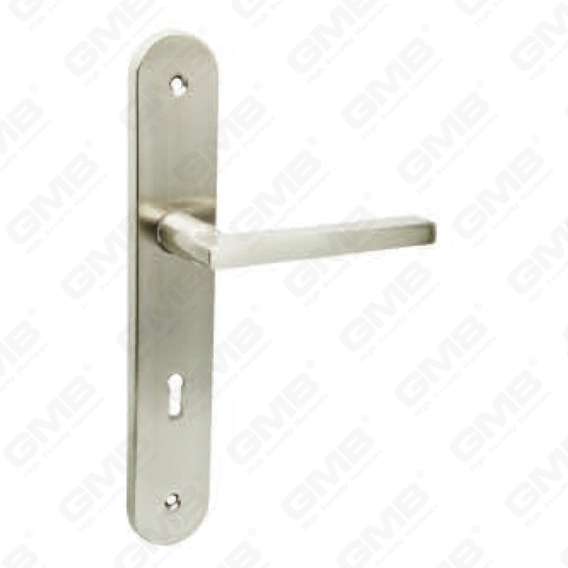 Door Handle Pull Wooden Door Hardware Handle Lock Door Handle on Plate for Mortise Lockset by Zinc Alloy or Steel Door Plate Handle (215308)