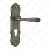 Door Handle Pull Wooden Door Hardware Handle Lock Door Handle on Plate for Mortise Lockset by Zinc Alloy or Steel Door Plate Handle (CM575-C35-DAB)