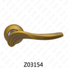 Zamak Zinc Alloy Aluminum Rosette Door Handle with Round Rosette (Z02154)