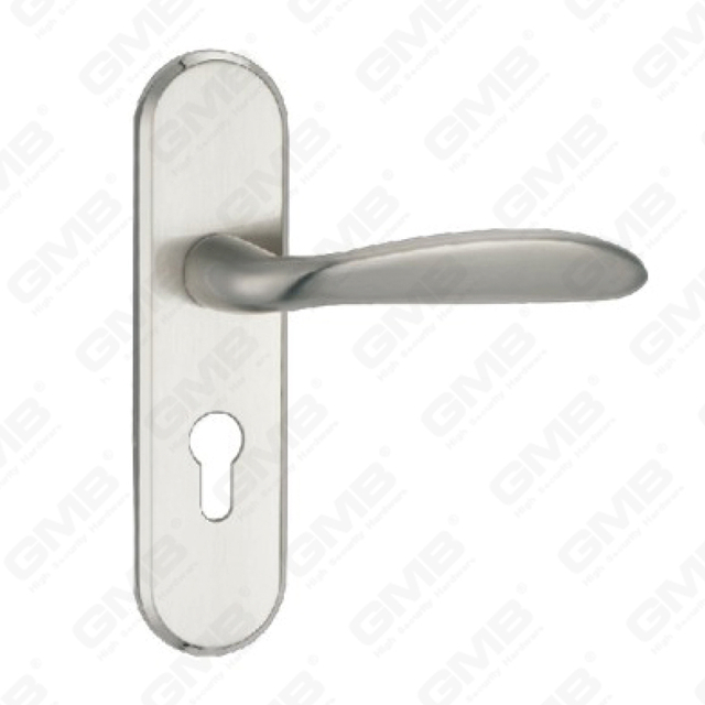 Door Handle Pull Wooden Door Hardware Handle Lock Door Handle on Plate for Mortise Lockset by Zinc Alloy or Steel Door Plate Handle (ZM60212-K)