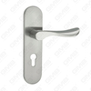 Door Handle Pull Wooden Door Hardware Handle Lock Door Handle on Plate for Mortise Lockset by Zinc Alloy or Steel Door Plate Handle (CM583-C109-N)