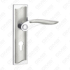 Door Handle Pull Wooden Door Hardware Handle Lock Door Handle on Plate for Mortise Lockset by Zinc Alloy or Steel Door Plate Handle (CM589-C23-K)