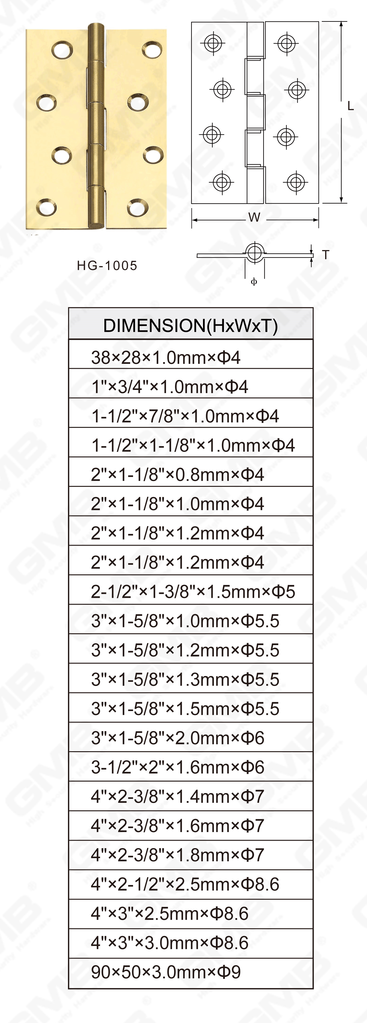 Brass Hinge Series_HG-1005-14