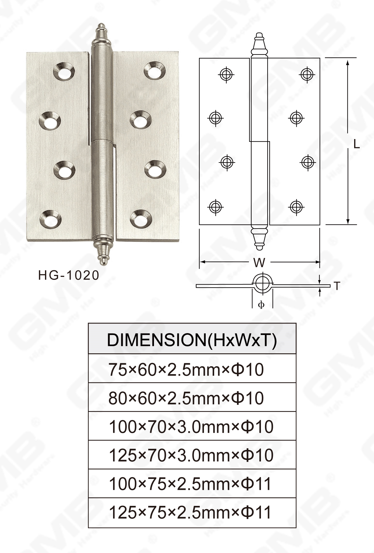 Brass Hinge Series_HG-1020-45