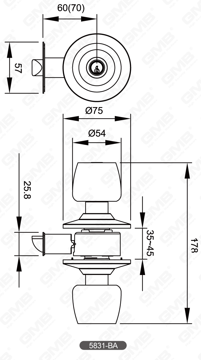05 Cylindrical Knob Lock Series-12