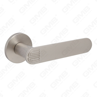 New Modern House Decoration Aluminum Door Handle on Round Rosette