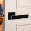 Modern Simple Solid Zinc Alloy Split Door Lock Handle on Square Rosette（Z072505）