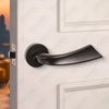 Modern Simple Solid Zinc Alloy Split Door Lock Handle on Round Rosette（Z062417）