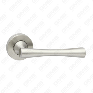 High Quality #304 Stainless Steel Door Handle Round Rose Lever Handle (GB03 65)
