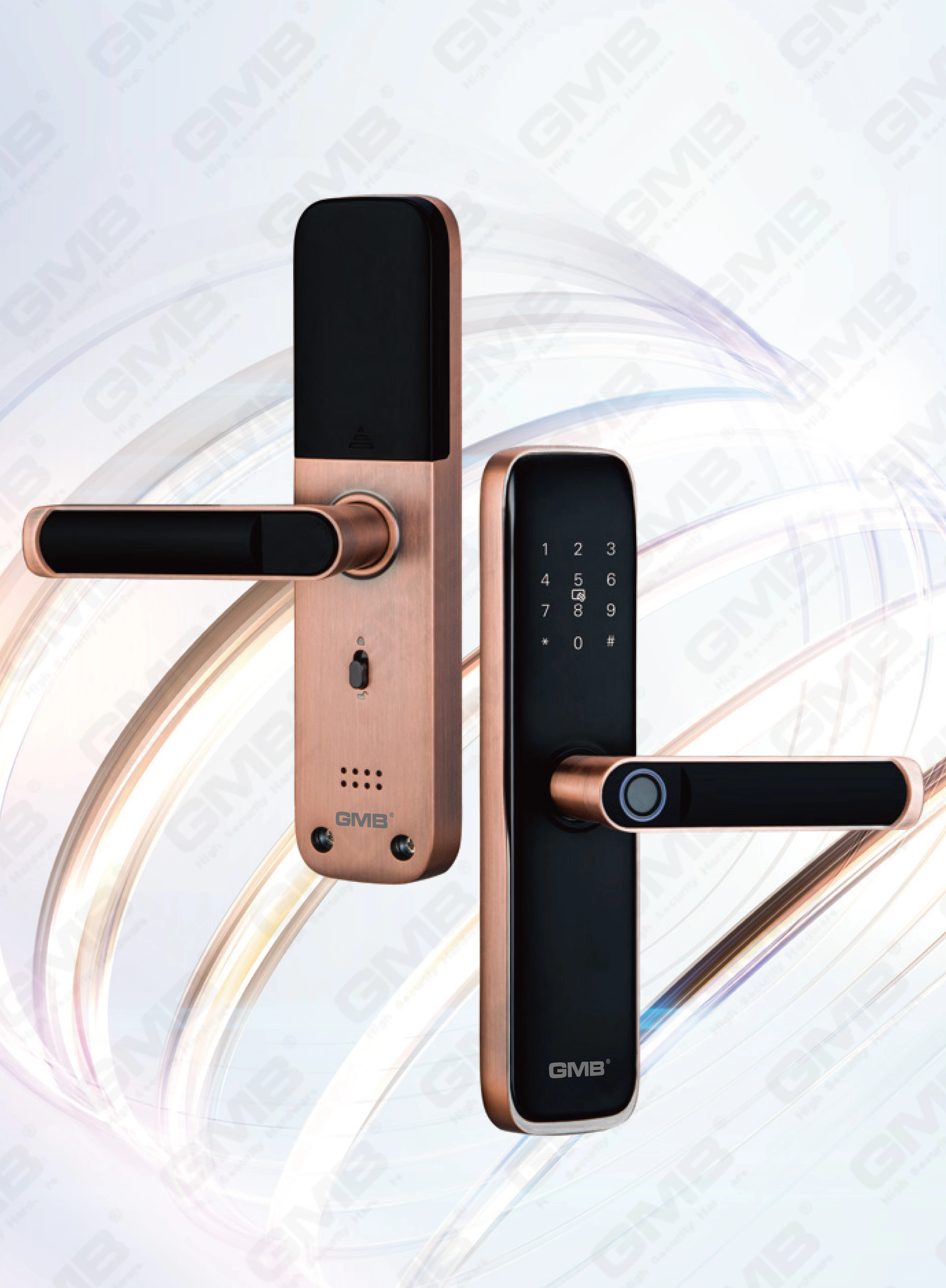 High Security Fingerprint/RFID Card/WiFi/Tuya/Tt APP Digital Smart Door Lock (638)