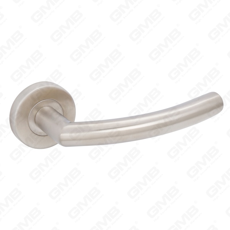 High Quality BS En1906 Grade 4 SUS304 Stainless Steel Entry Round Rose Interior Door Lever Handle (LHT008)