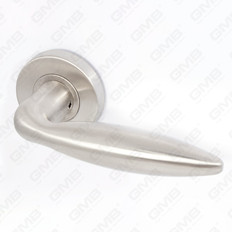 High Quality BS En1906 Grade 4 SUS304 Stainless Steel Entry Round Rose Interior Door Lever Handle (LHT031)