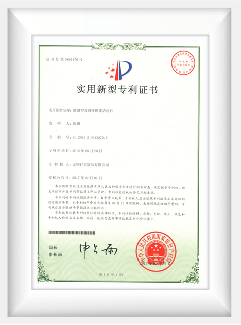 Patent Certification 5