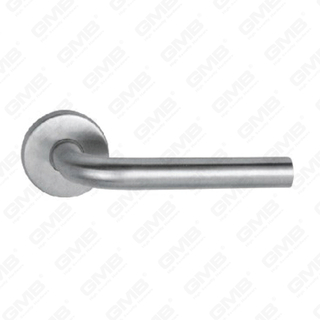 High Quality #304 Stainless Steel Door Handle Round Rose Lever Handle (SH99-SY01-SS)
