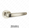 Zamak Zinc Alloy Aluminum Rosette Door Handle with Round Rosette (Z01051)