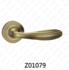 Zamak Zinc Alloy Aluminum Rosette Door Handle with Round Rosette (Z01079)