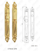 High Security Brass Outside Villa Door Handle Door GPB BF Finish (UT9810-GPB)