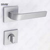 Modern Simple Solid Zinc Alloy Split Door Lock Handle on Square Rosette（Z072503）