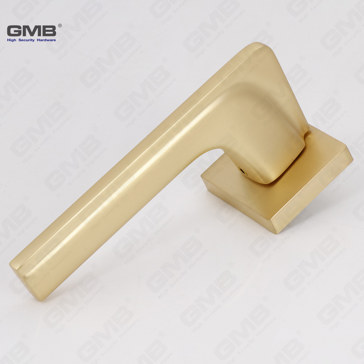 Modern Simple Solid Zinc Alloy Split Door Lock Handle on Square Rosette（Z072501）