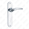Door Handle Pull Wooden Door Hardware Handle Lock Door Handle on Plate for Mortise Lockset by Zinc Alloy or Steel Door Plate Handle (L299-Z53-PC)