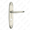 Door Handle Pull Wooden Door Hardware Handle Lock Door Handle on Plate for Mortise Lockset by Zinc Alloy or Steel Door Plate Handle (L862-Z28-N)