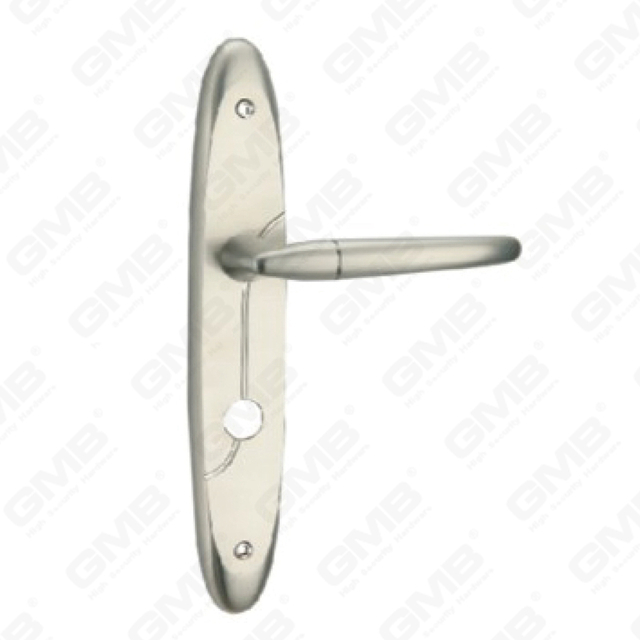 Door Handle Pull Wooden Door Hardware Handle Lock Door Handle on Plate for Mortise Lockset by Zinc Alloy or Steel Door Plate Handle (L862-Z28-N)