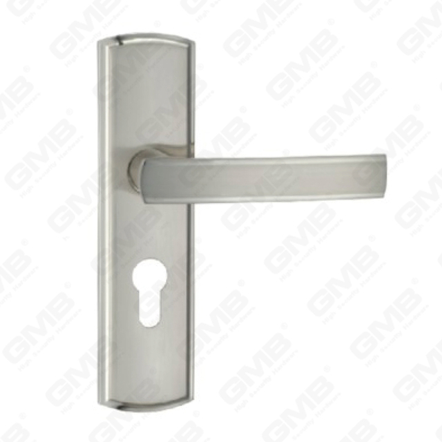 Door Handle Pull Wooden Door Hardware Handle Lock Door Handle on Plate for Mortise Lockset by Zinc Alloy or Steel Door Plate Handle (ZM60330-K)