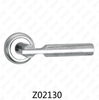 Zamak Zinc Alloy Aluminum Rosette Door Handle with Round Rosette (Z02130)