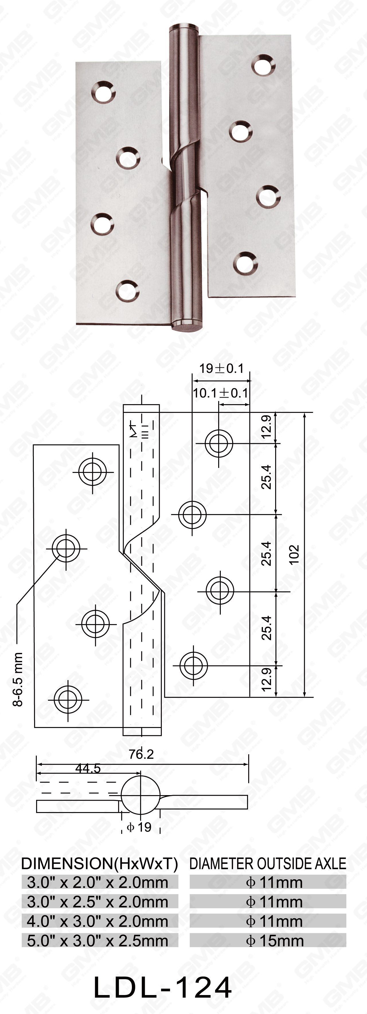 Stainless Steel Hinge Series_LDL-124-59