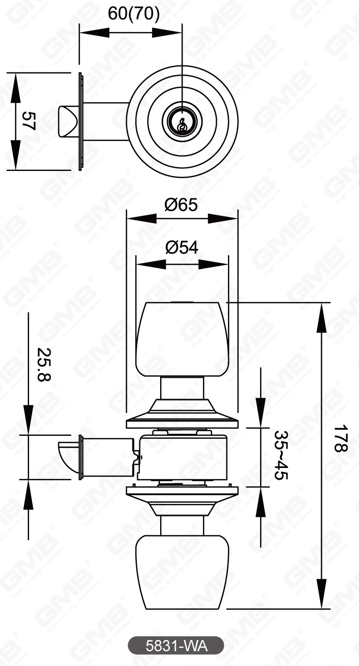 05 Cylindrical Knob Lock Series-10