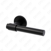 Modern Simple Solid Zinc Alloy Split Door Lock Handle on Round Rosette（Z062410）